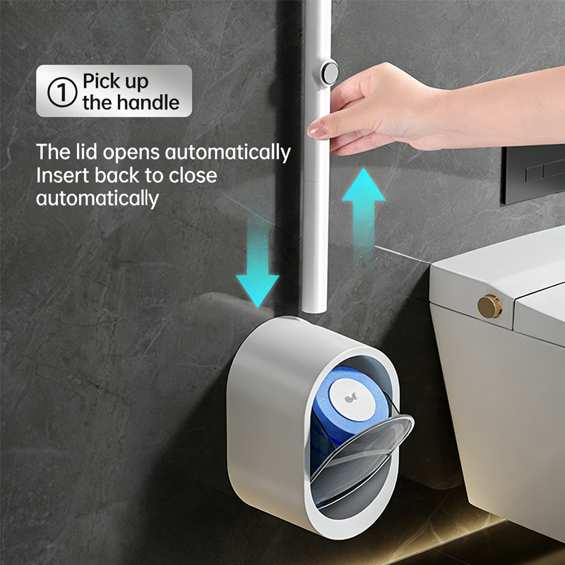 Disposable toilet brush with refills