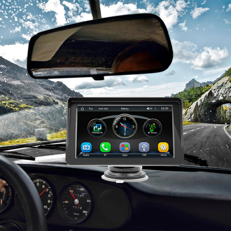 2025 Upgraded Wireless Carplay Stereo with Suction Mount