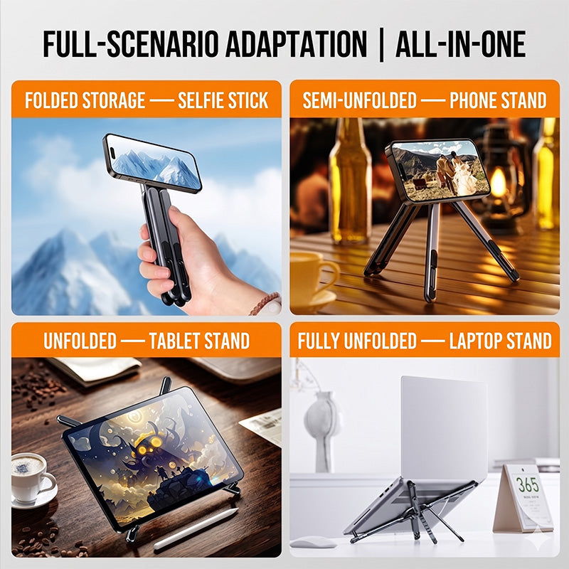 The Ultimate 4-in-1 Support for Phone, Tablet & Laptop