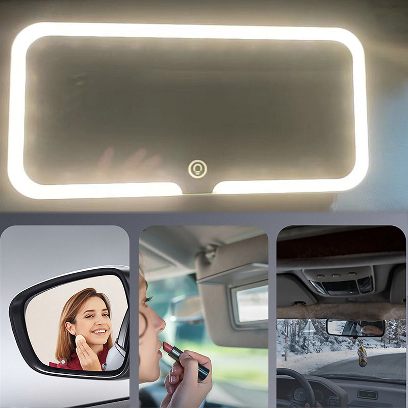 Rechargeable Car LED Makeup Mirror