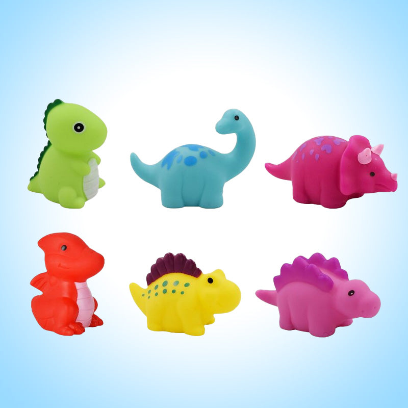 Glödande dinosaurieformade badleksak