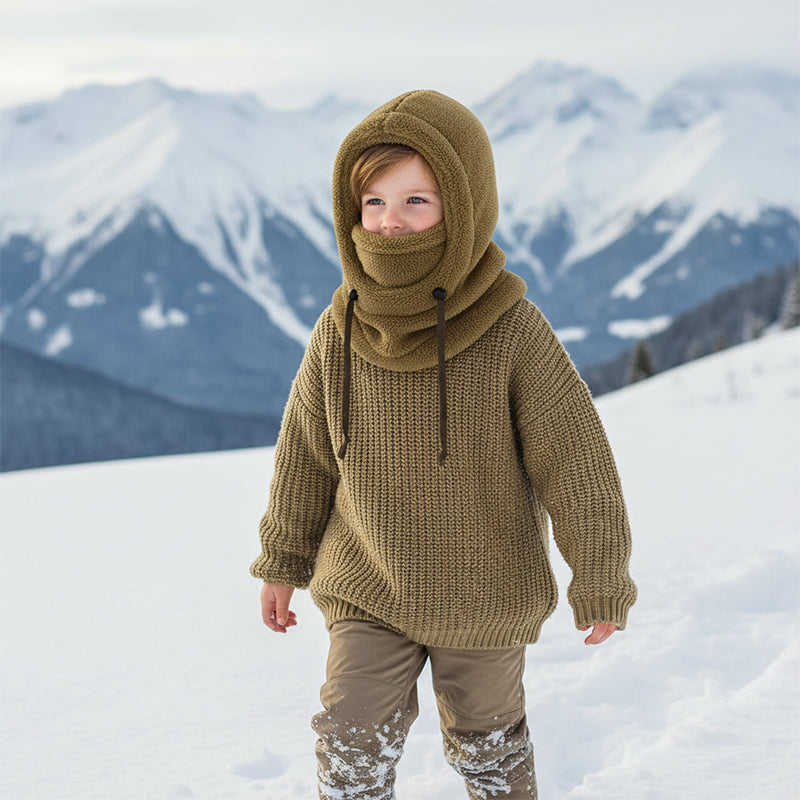 Kids 3-in-1 Fleece Winter Hood