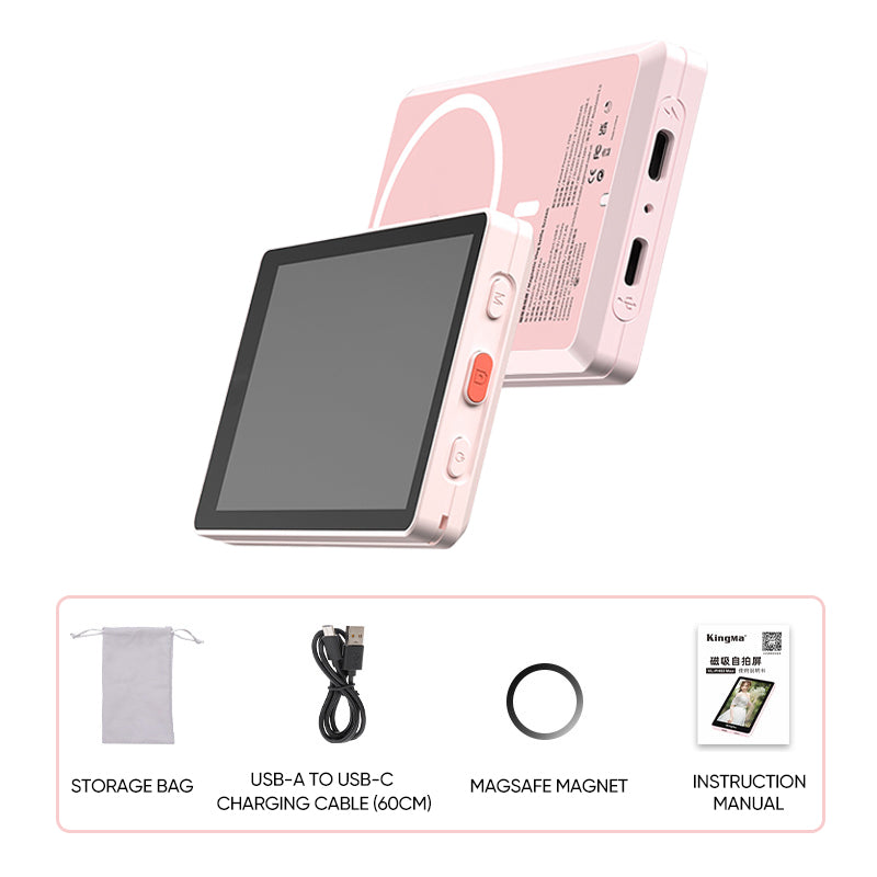 Magnetic Selfie Screen with 4K Recording – Portable Display for Content Creators