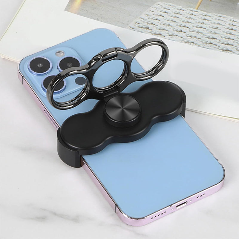 360° Rotatable Dual-Ring Three-Finger Phone Holder