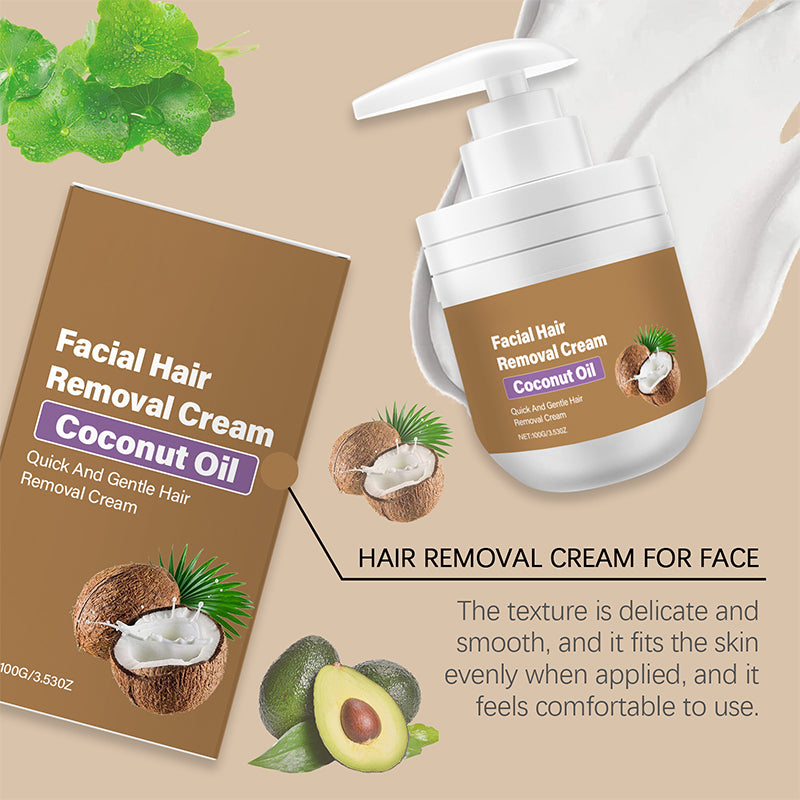 Gentle Coconut Oil Facial Hair Removal Cream