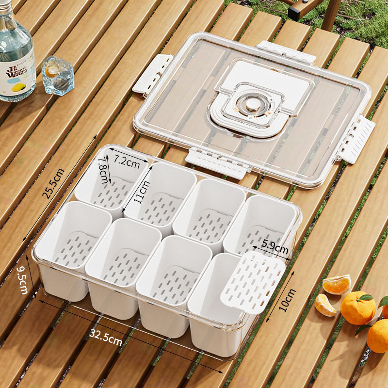 Fresh-Lock Multi-Compartment Prep & Drain Organizer