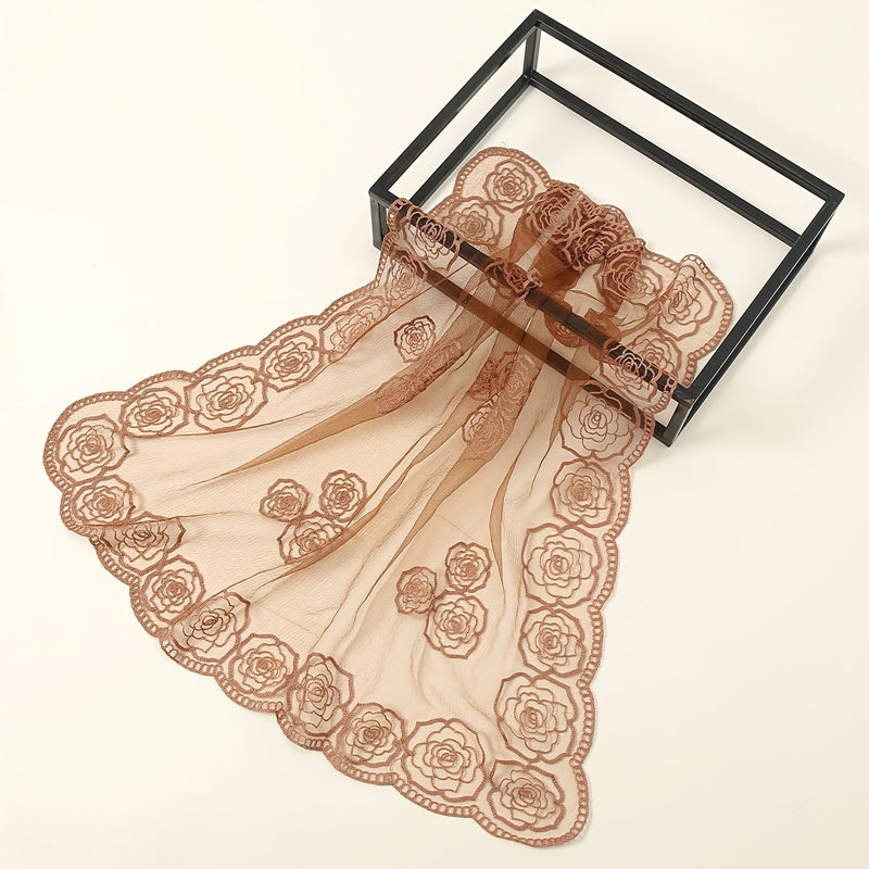 Spring Floral Mesh Scallop Design Bandana