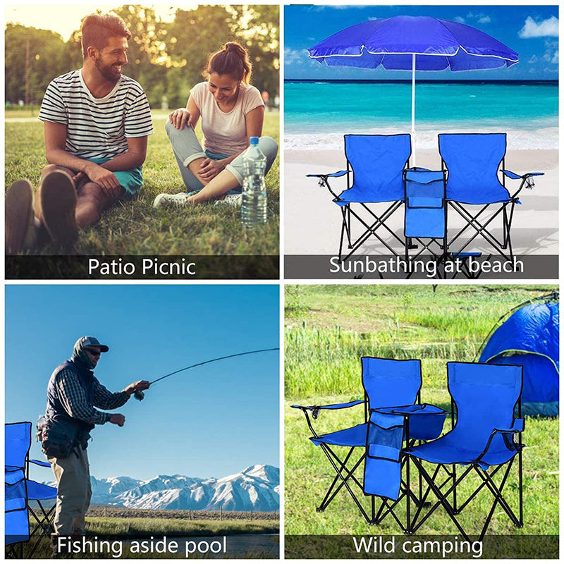 Double Portable Picnic Chairs