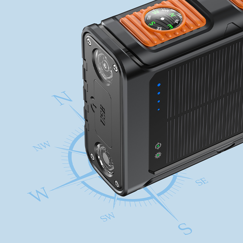 20000mAh Built in Hand Crank and 3 Cables 15W Fast Charging Power Bank