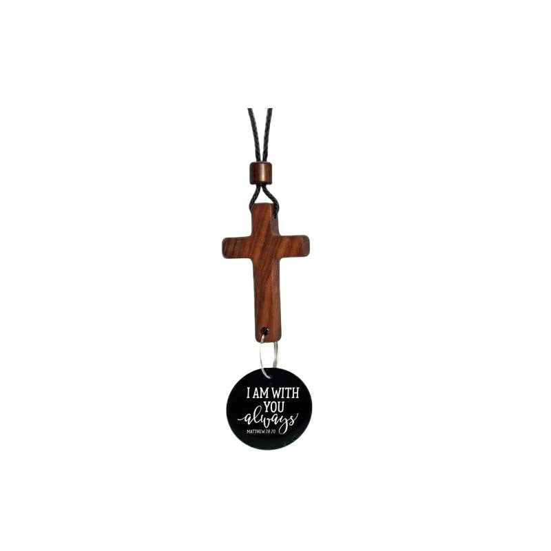 Scripture Cross Car Charm