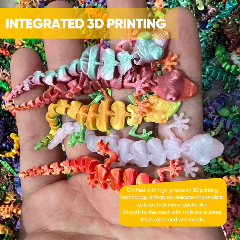 3D Colorful Gecko Decor