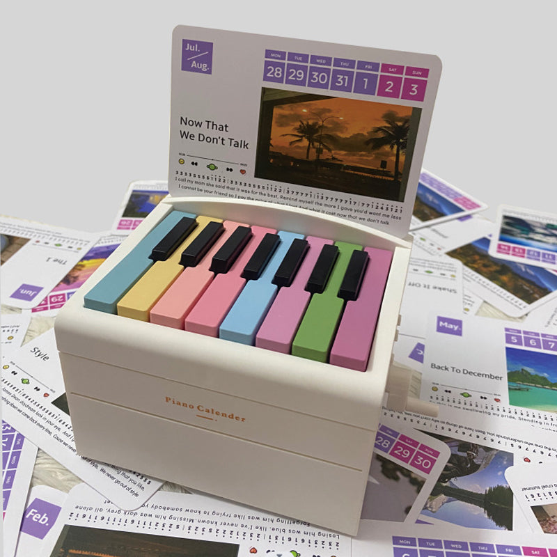 Piano Calendar 2025 with Music Lyrics