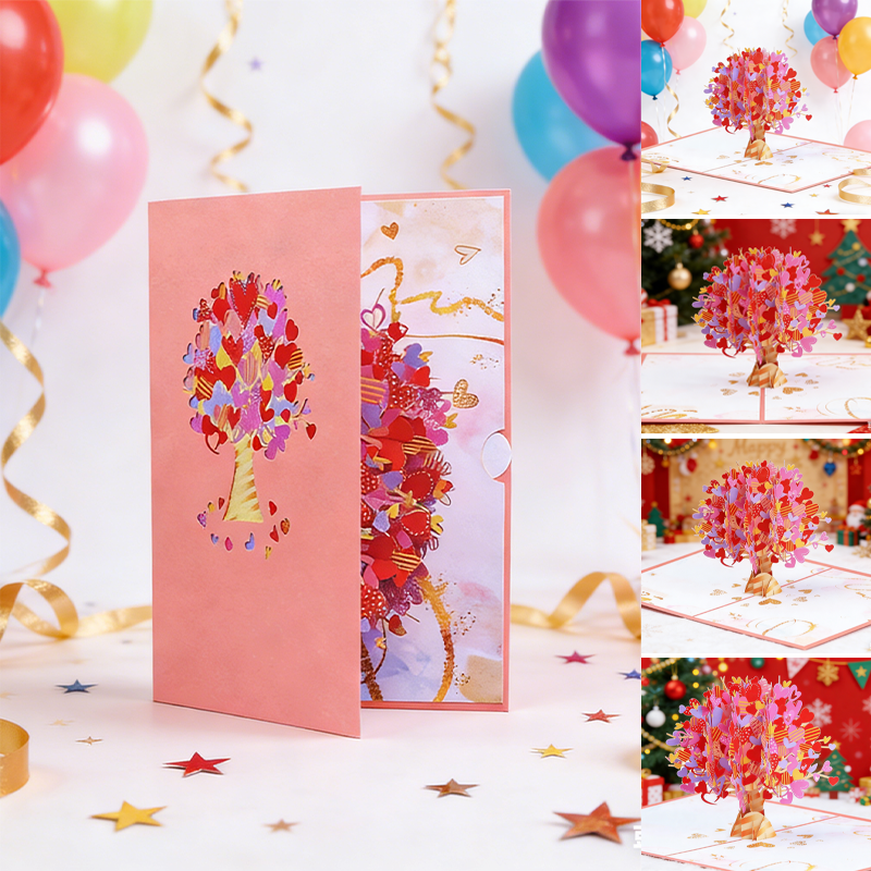 Heart Tree 3D Greeting Card