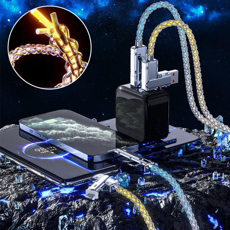 Four-in-One 100W Colorful lights Data Cable