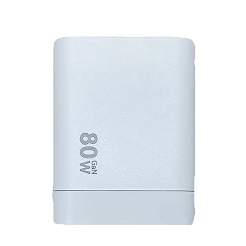 3 in 1 GaN Charger, Scalable 80W MAX fast charger module with Type-C cable and 2 USB ports