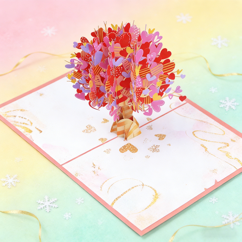 Heart Tree 3D Greeting Card