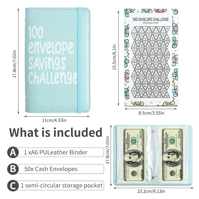 100 Days Money Saving Challenge Binder Set