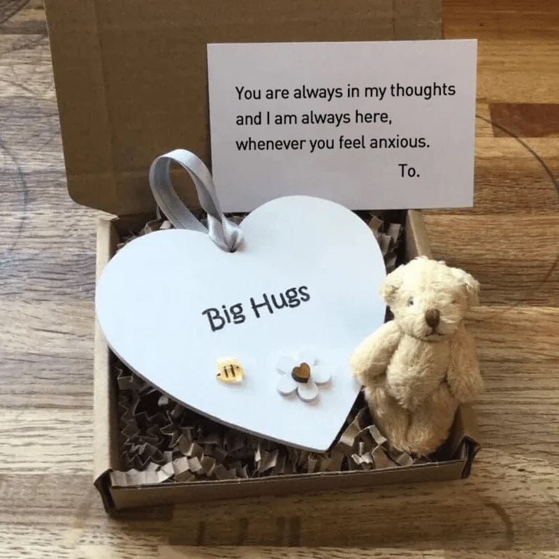 Trähjärtficka Teddy Bear Kram