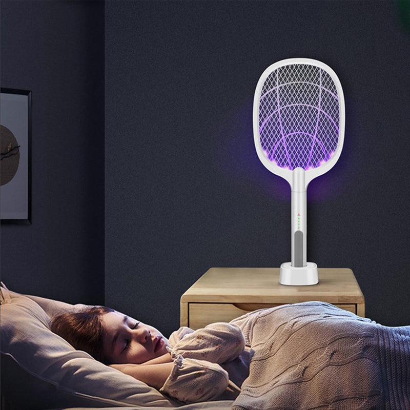 USB Rechargeable Electric Fly Swatter Large Insect Racket
