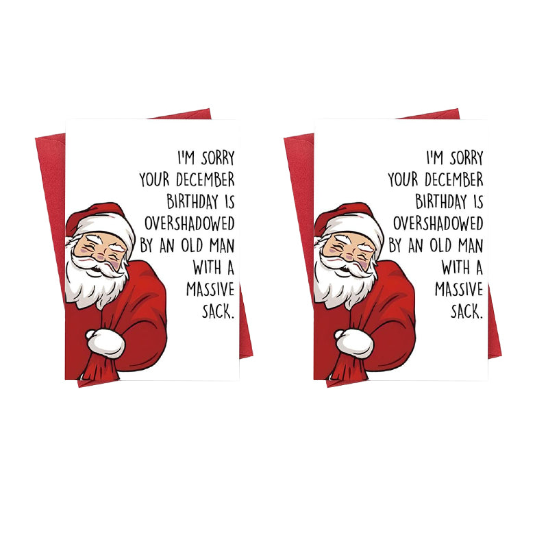 Cartoon Santa Claus Birthday Card