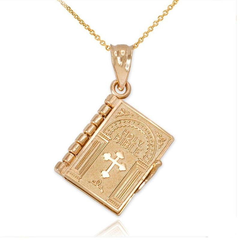 Openable Bible Book Necklace