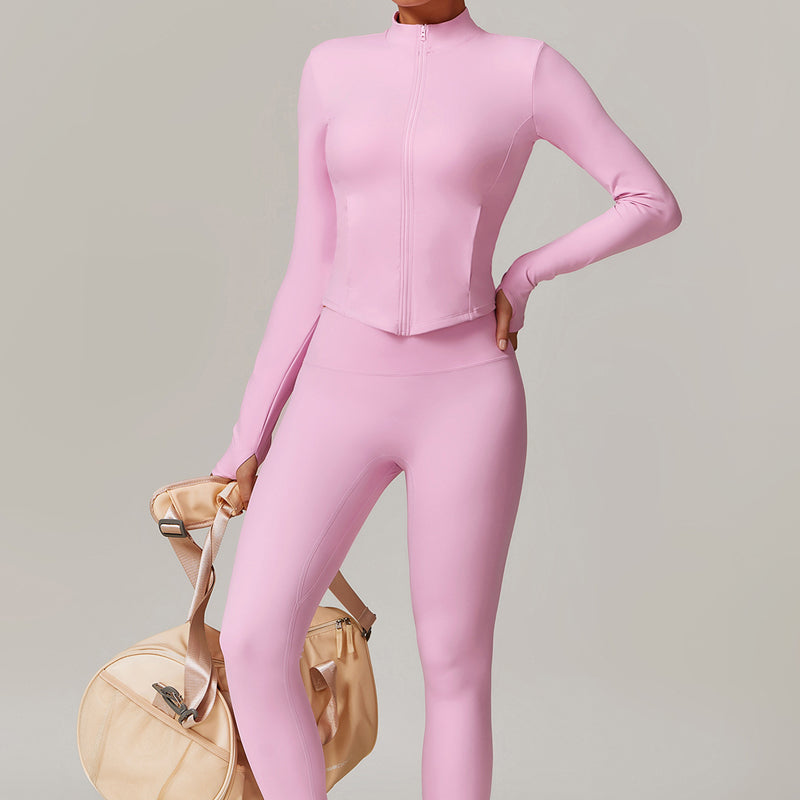 Women's Zip-Up Jacket & High-Waist Leggings Set