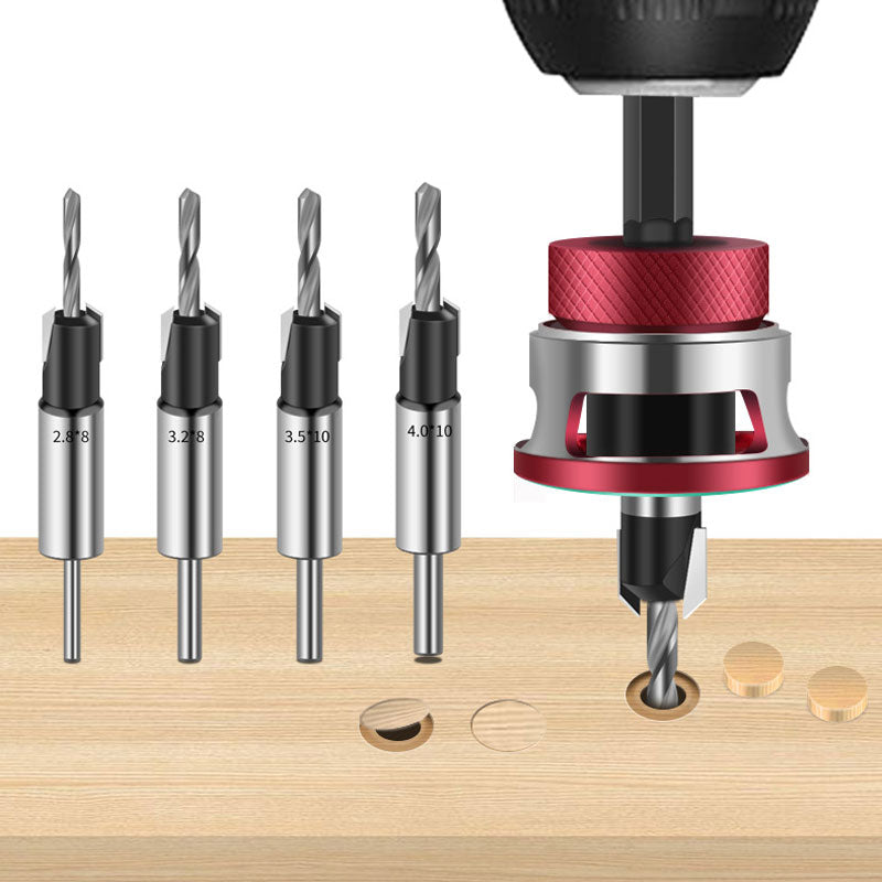 Adjustable Woodworking Countersink Drill Bit Set