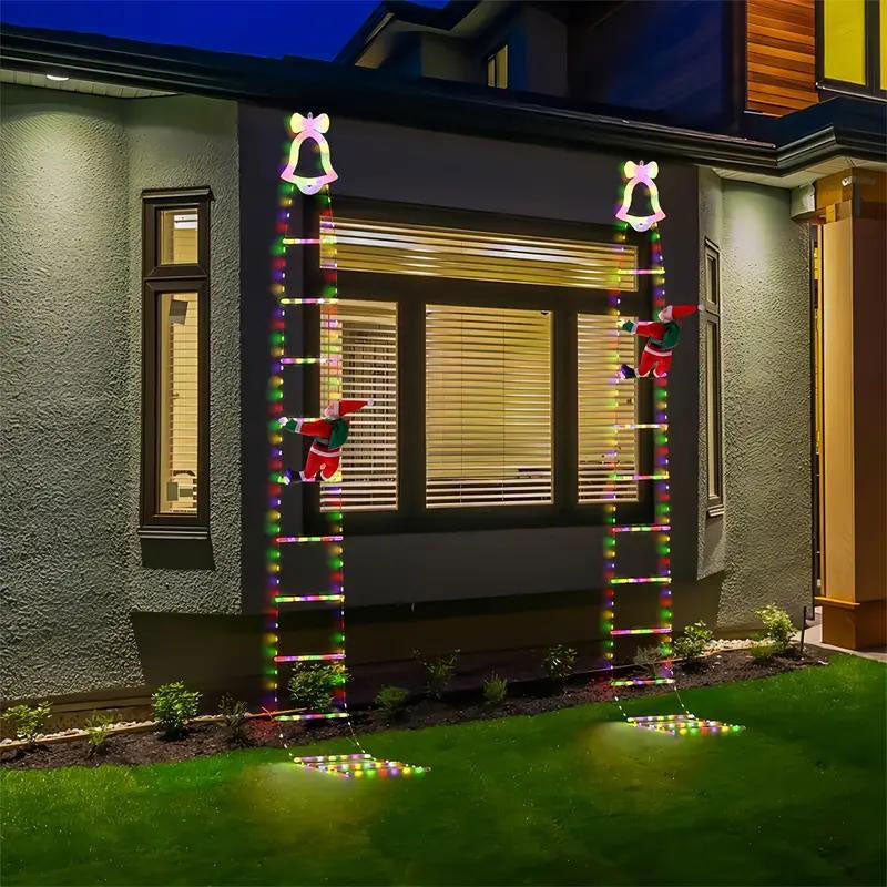 Christmas Santa Climbing Stairs Light