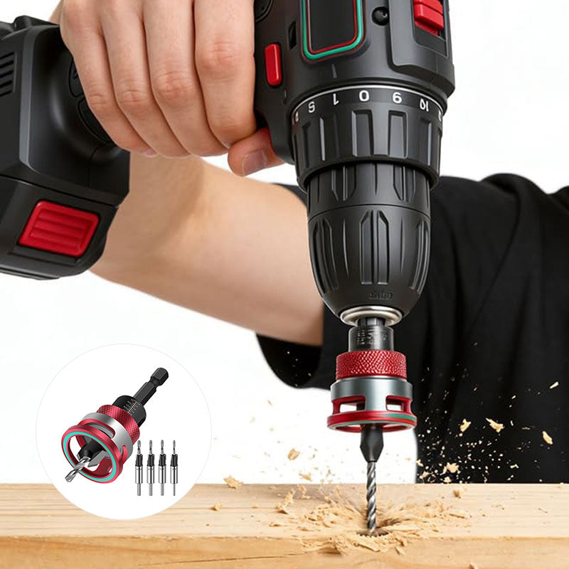 Adjustable Woodworking Countersink Drill Bit Set
