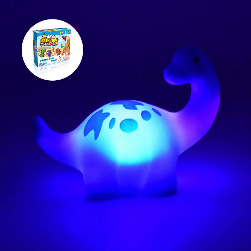 Glödande dinosaurieformade badleksak