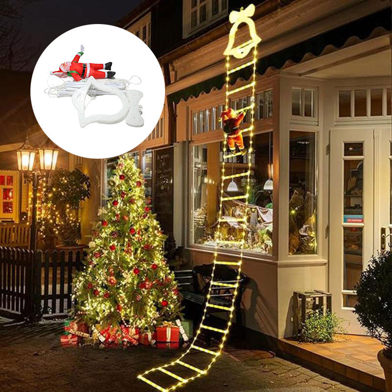 Christmas Santa Climbing Stairs Light