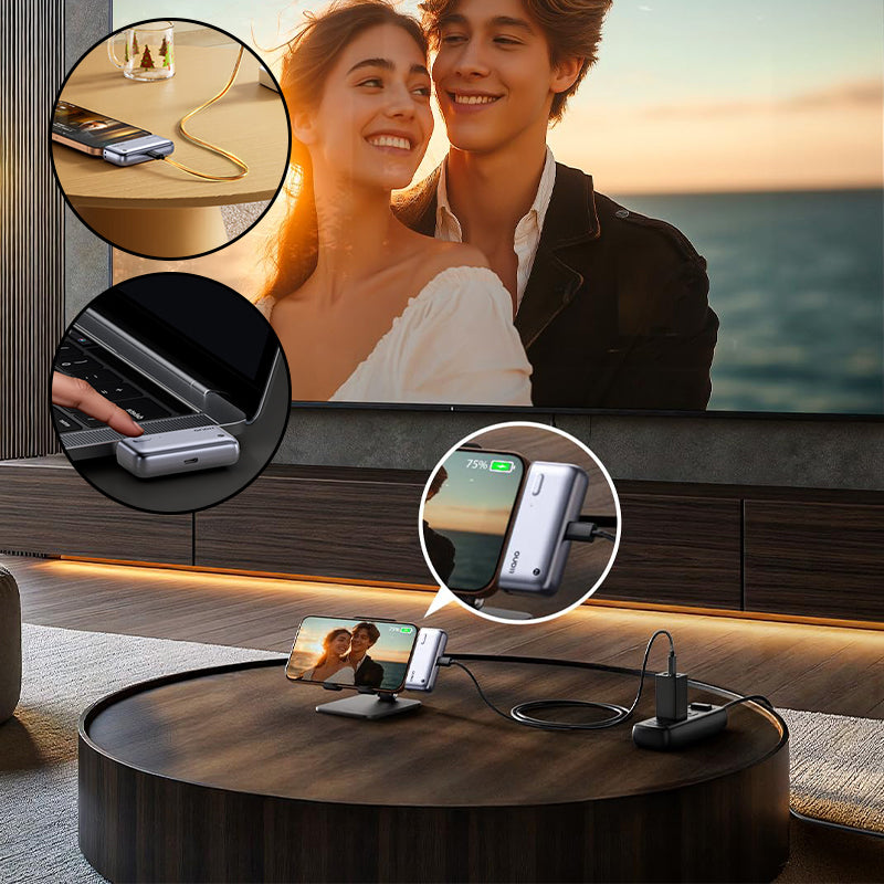 Type-C Wireless HDMI Transmitter and Receiver for Phone/Tablet/Laptop/PC to Monitor/Projector/TV Box