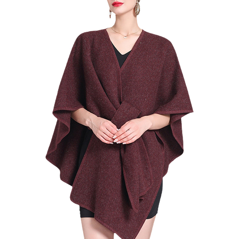 Women's Solid Color Cape Shawl