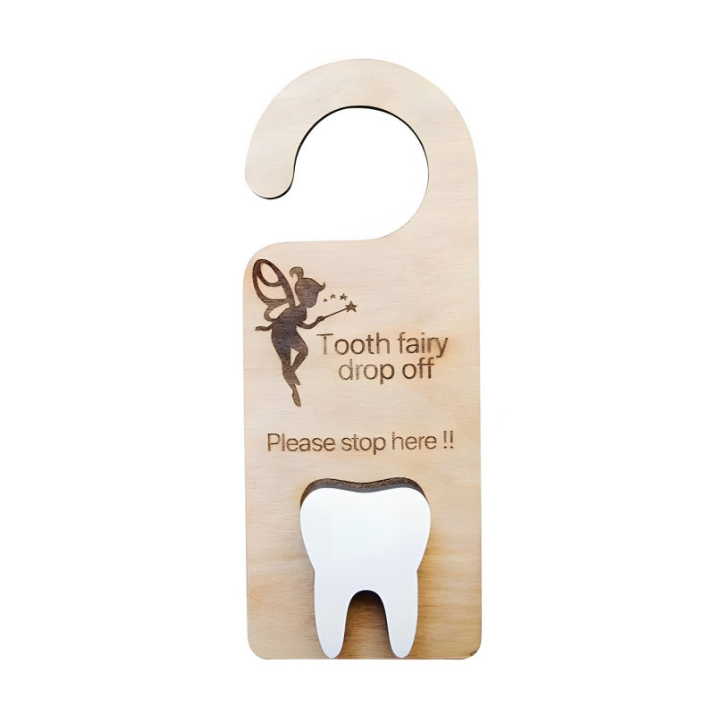 Wooden Tooth Fairy Door Hanger