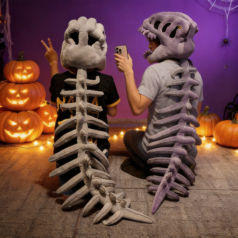 Dinosaur Skeleton Plush Headgear