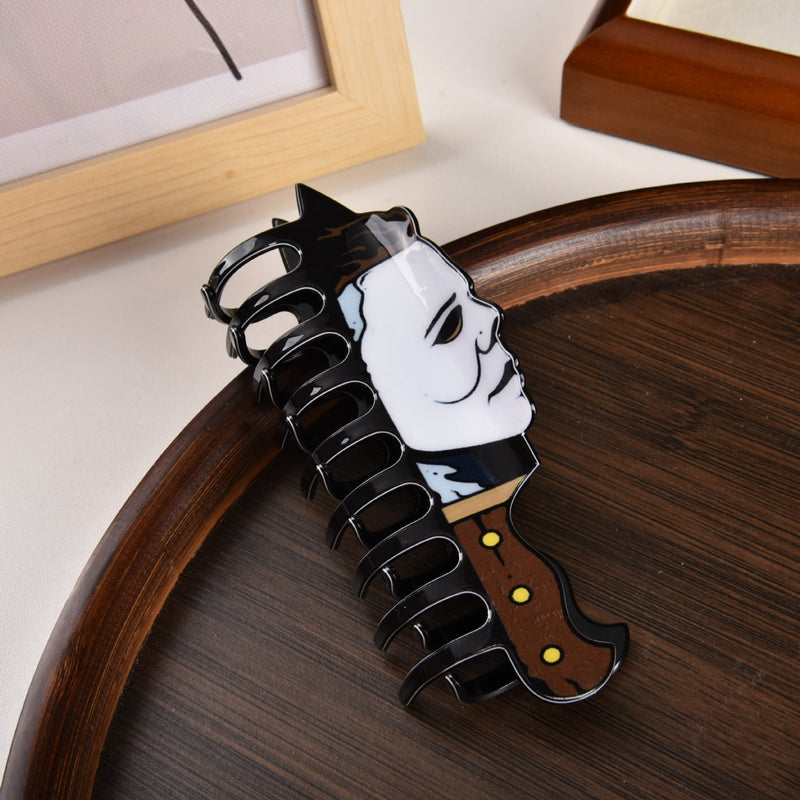 Fun Horror Character Double-Sided Plastic Claw Hair Clips