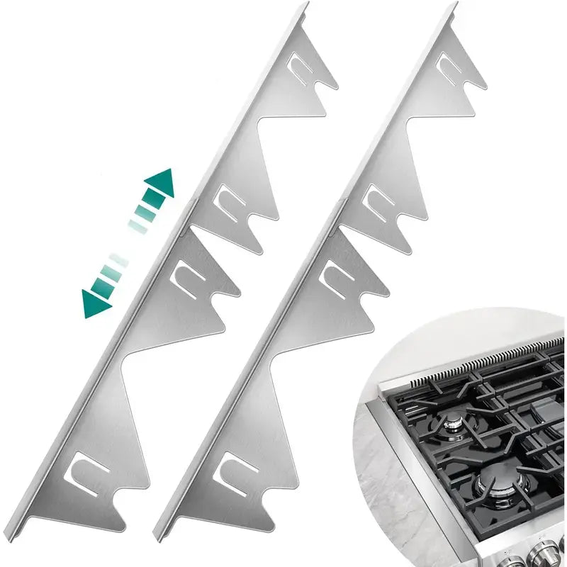 2-Pack Retractable Stainless Steel Stove Gap Covers