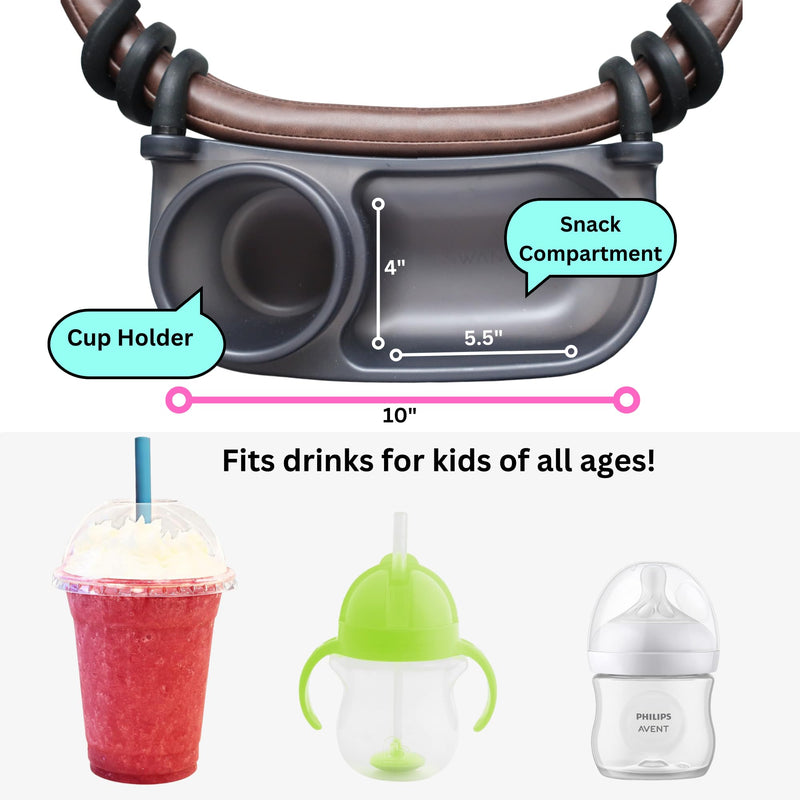 Universal Stroller Snack Tray for Bumper Bar