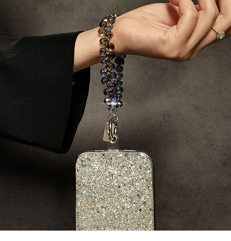 Sparkling Crystal Beaded Phone Wrist Strap