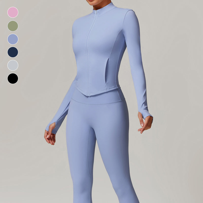 Women's Zip-Up Jacket & High-Waist Leggings Set