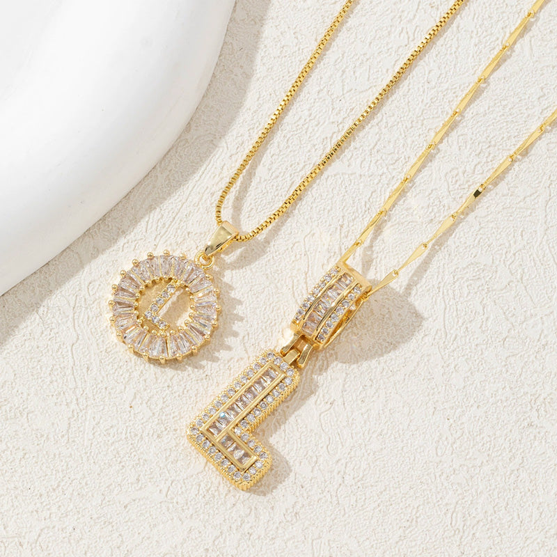 Initial Letter Pendant Necklaces