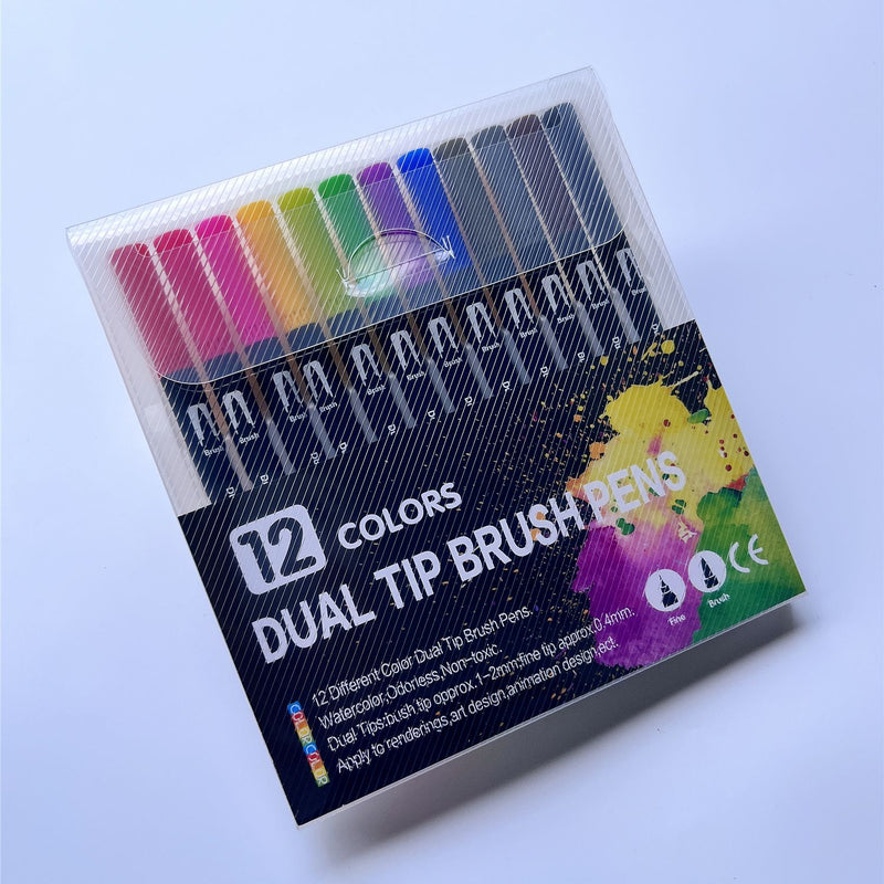 Dual-Tip Watercolor Markers