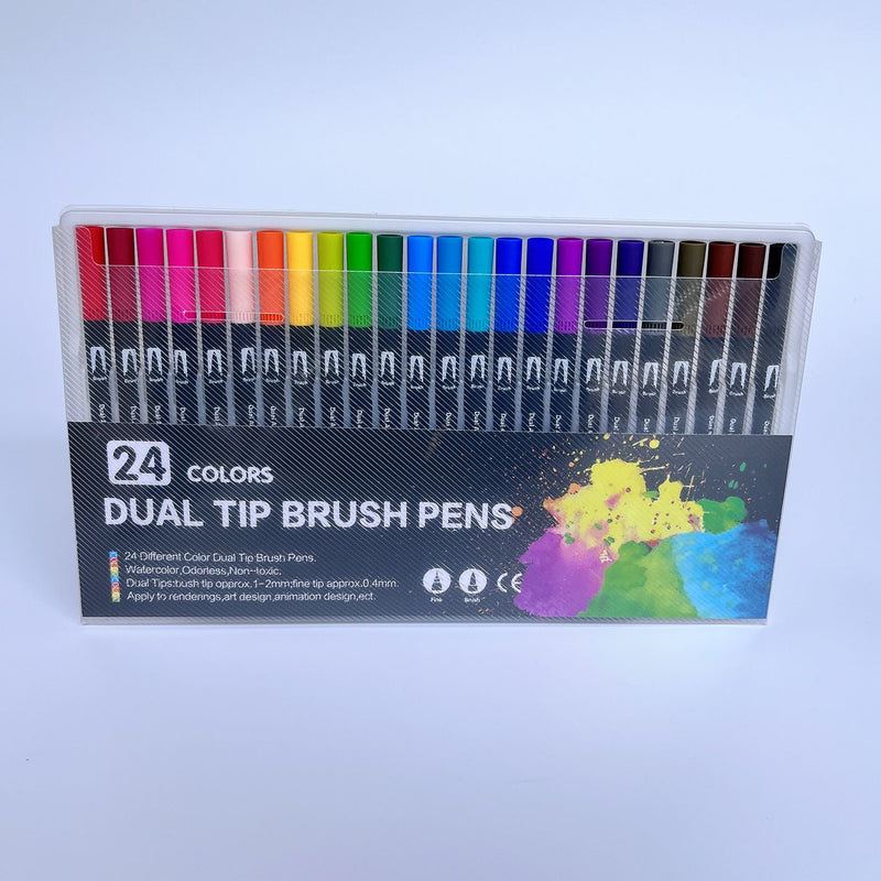 Dual-Tip Watercolor Markers