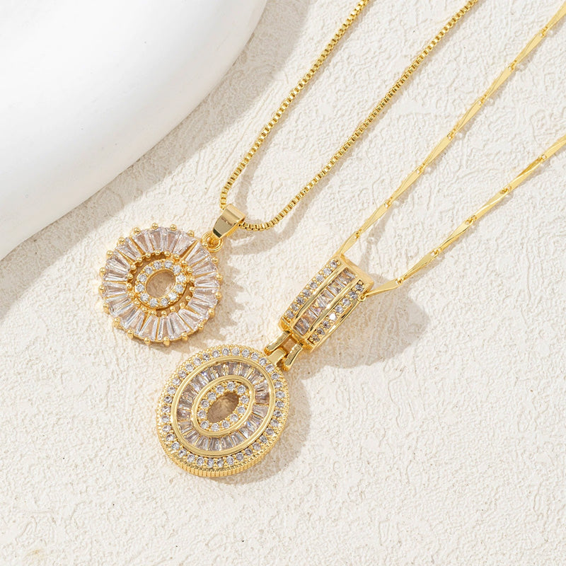 Initial Letter Pendant Necklaces