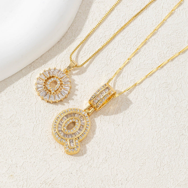 Initial Letter Pendant Necklaces