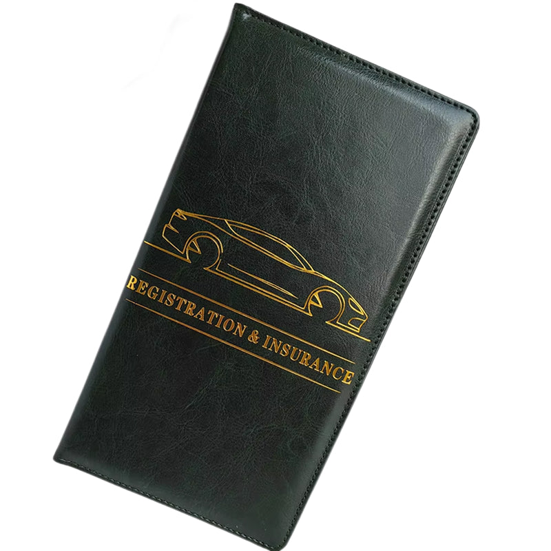Car Insurance & License Leather Holder Wallet
