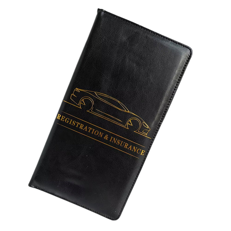 Car Insurance & License Leather Holder Wallet