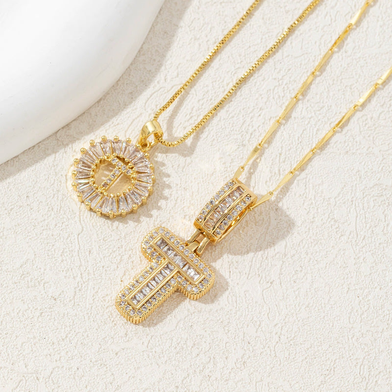 Initial Letter Pendant Necklaces