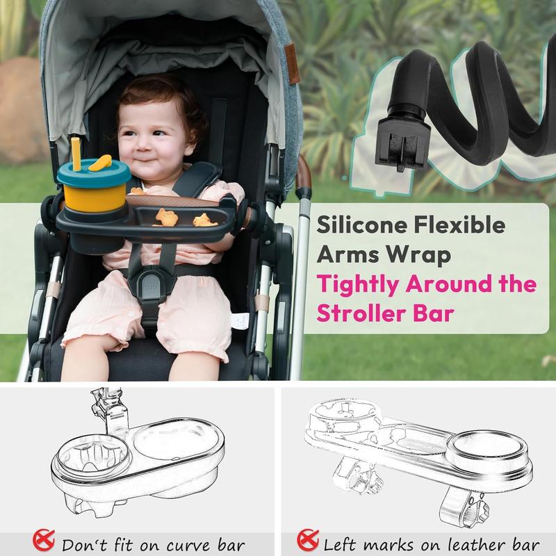 Universal Stroller Snack Tray for Bumper Bar