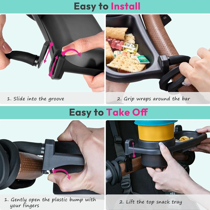 Universal Stroller Snack Tray for Bumper Bar